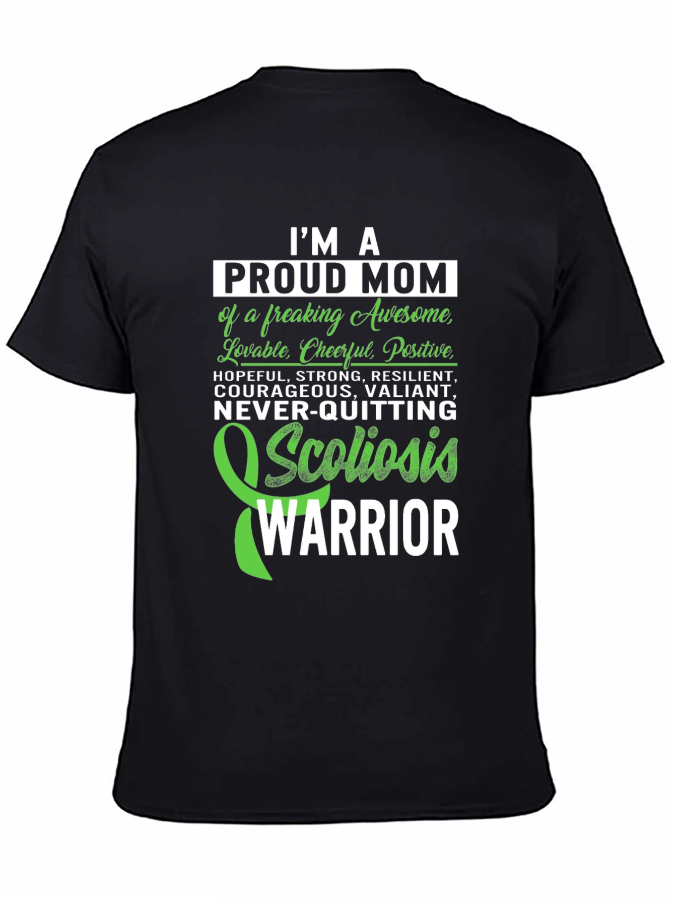 Proud Mom Scoliosis Warrior T-Shirt