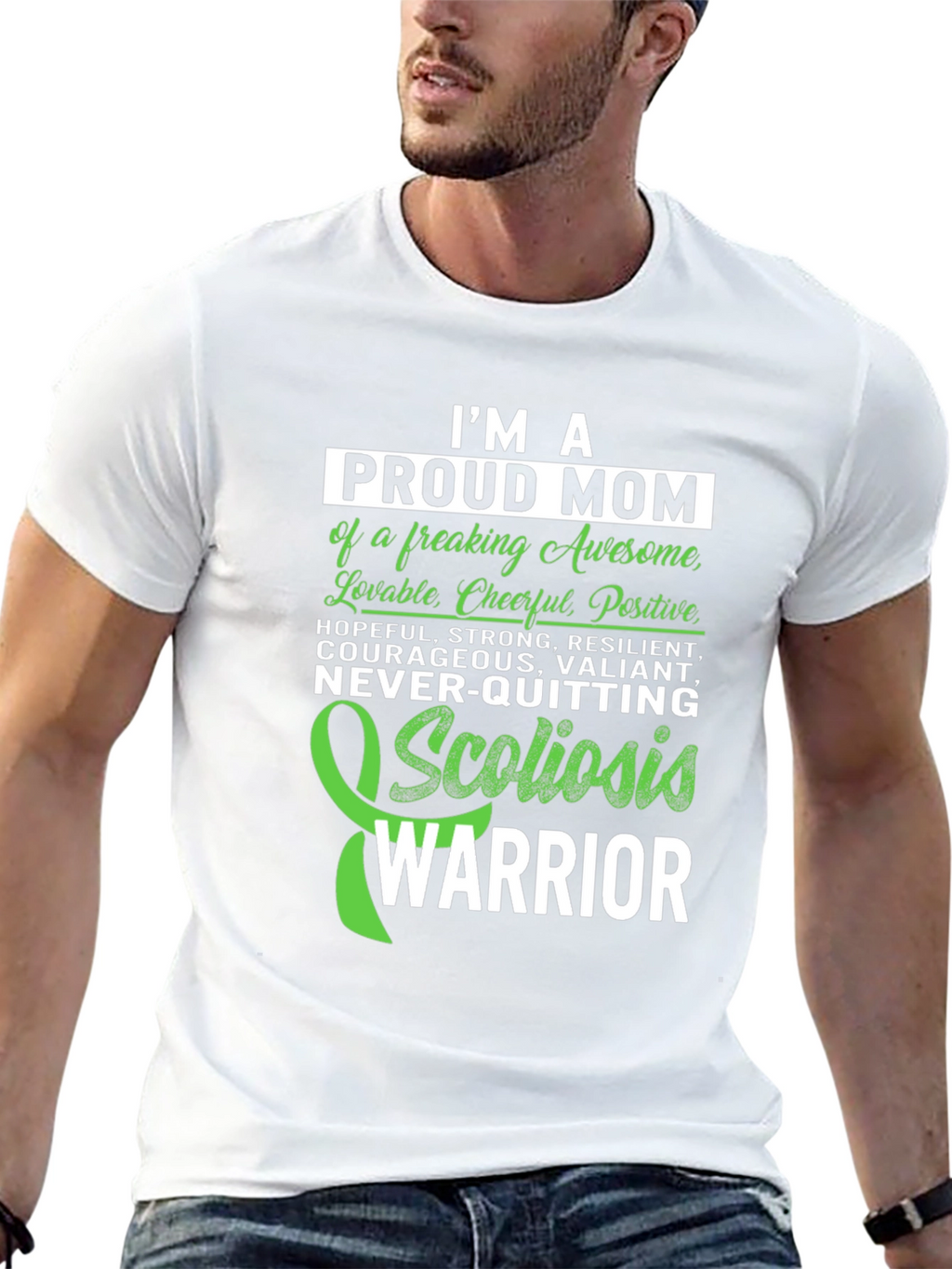 Proud Mom Scoliosis Warrior T-Shirt