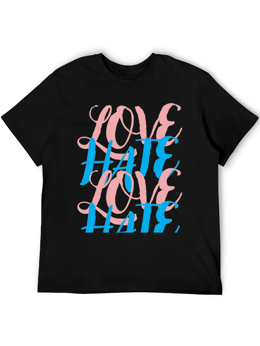 Love Hate Graphic Tee - Black