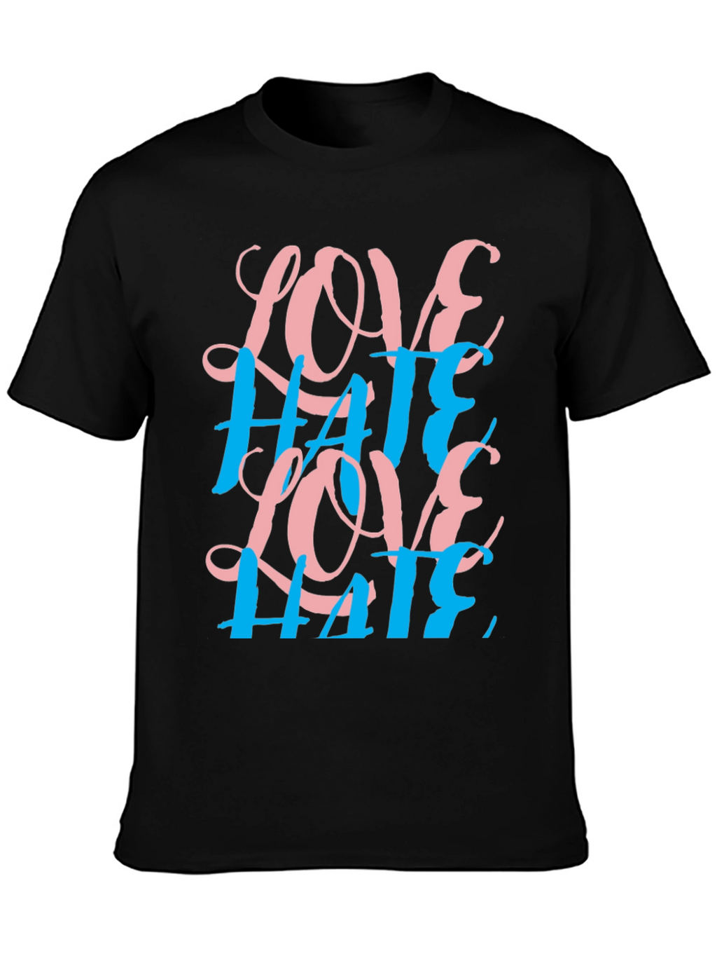 Love Hate Graphic Tee - Black