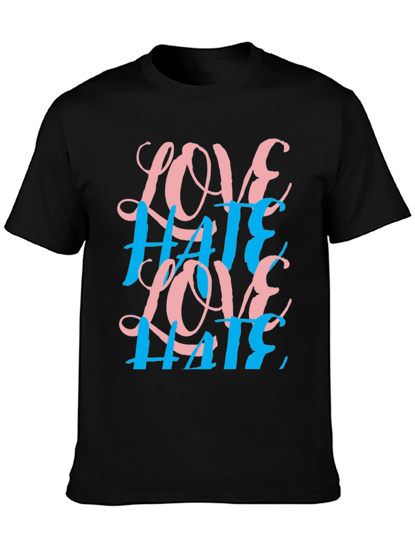 Love Hate Graphic Tee - Black