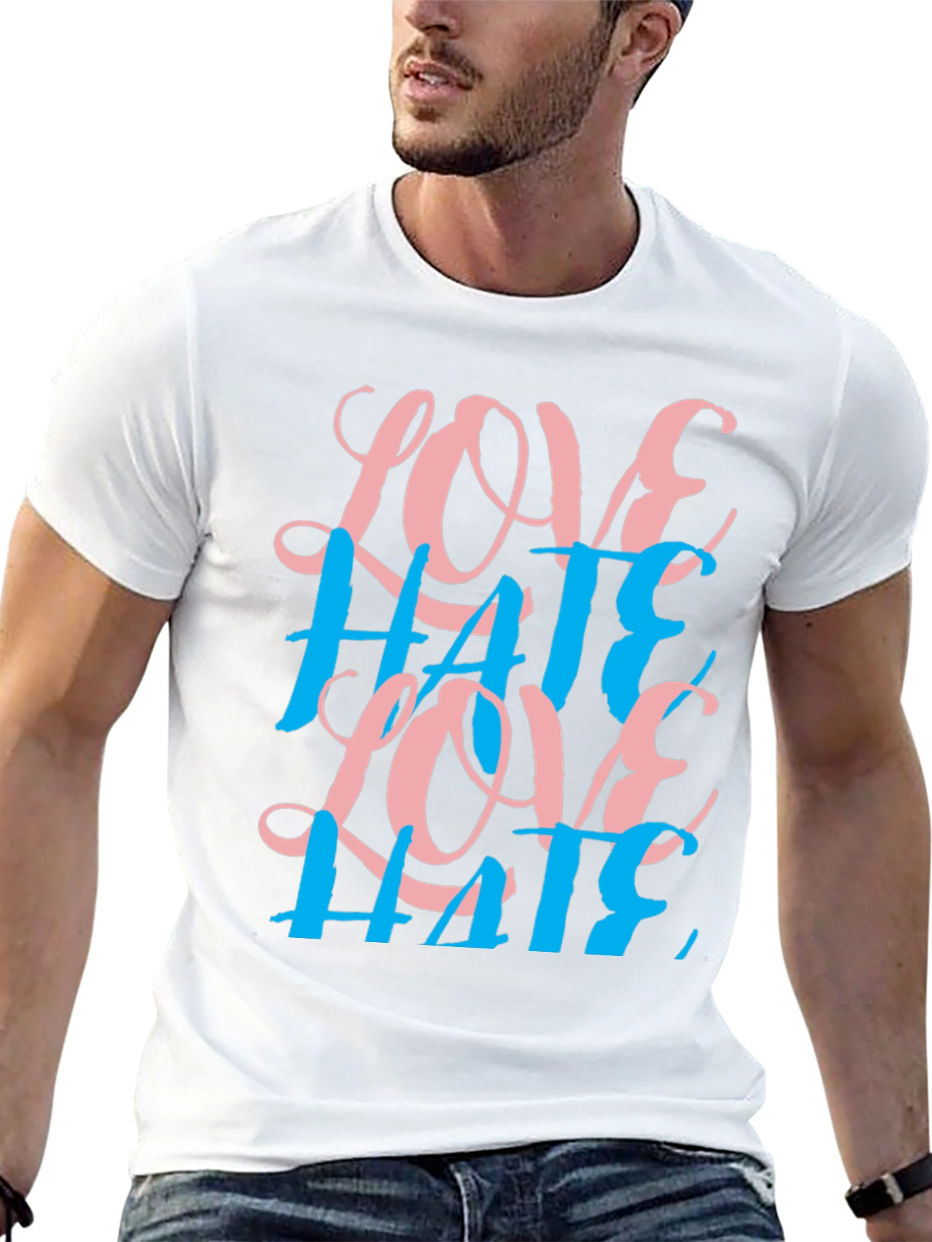 Love Hate Graphic Tee - Black