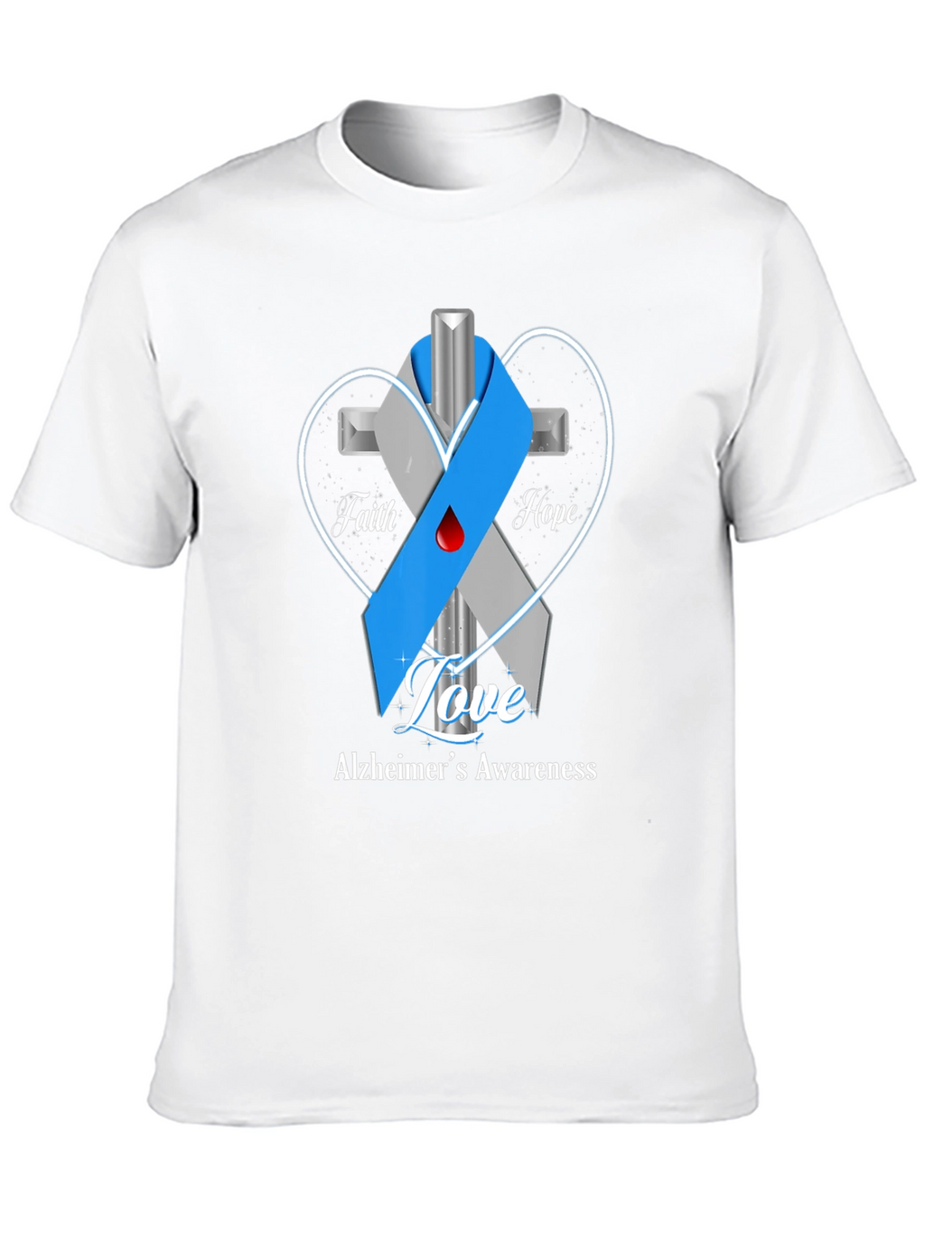 Alzheimers Awareness T-Shirt: Faith Hope Love