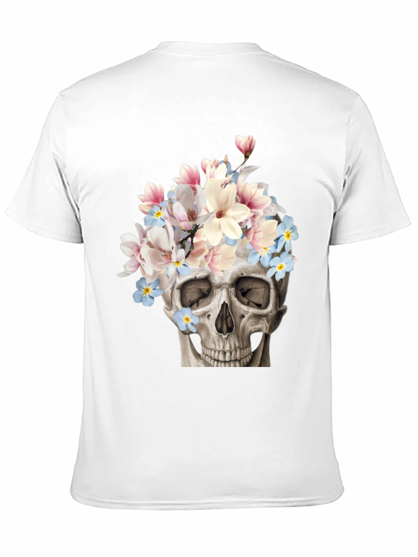 Floral Skull Graphic T-Shirt