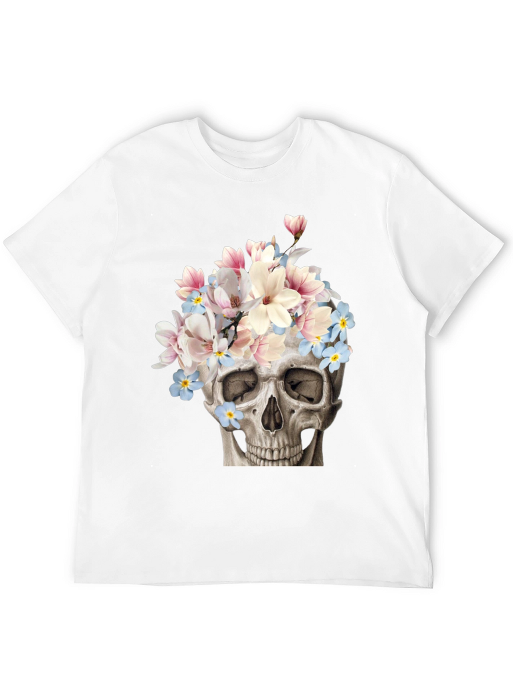 Floral Skull Graphic T-Shirt