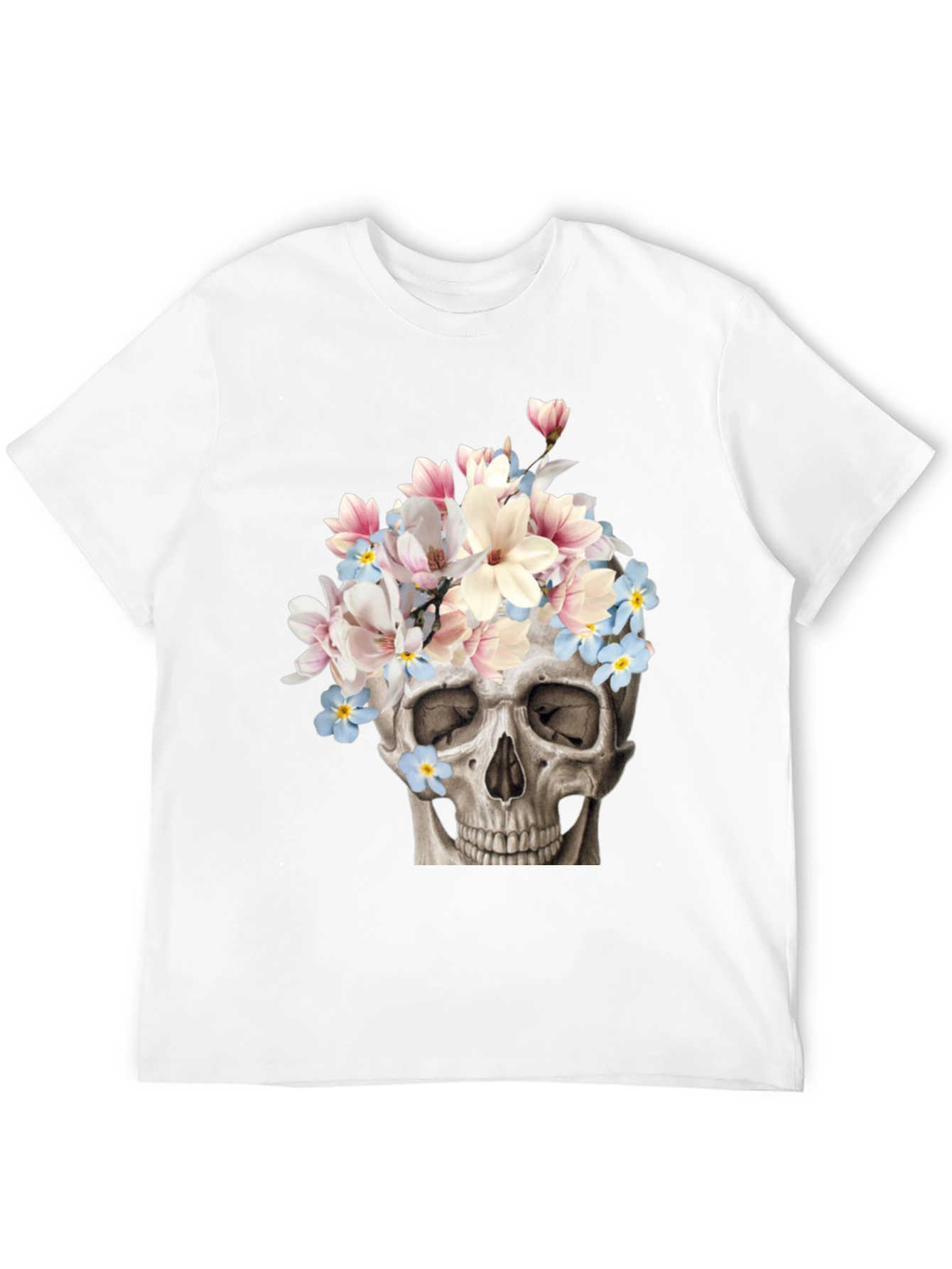 Floral Skull Graphic T-Shirt