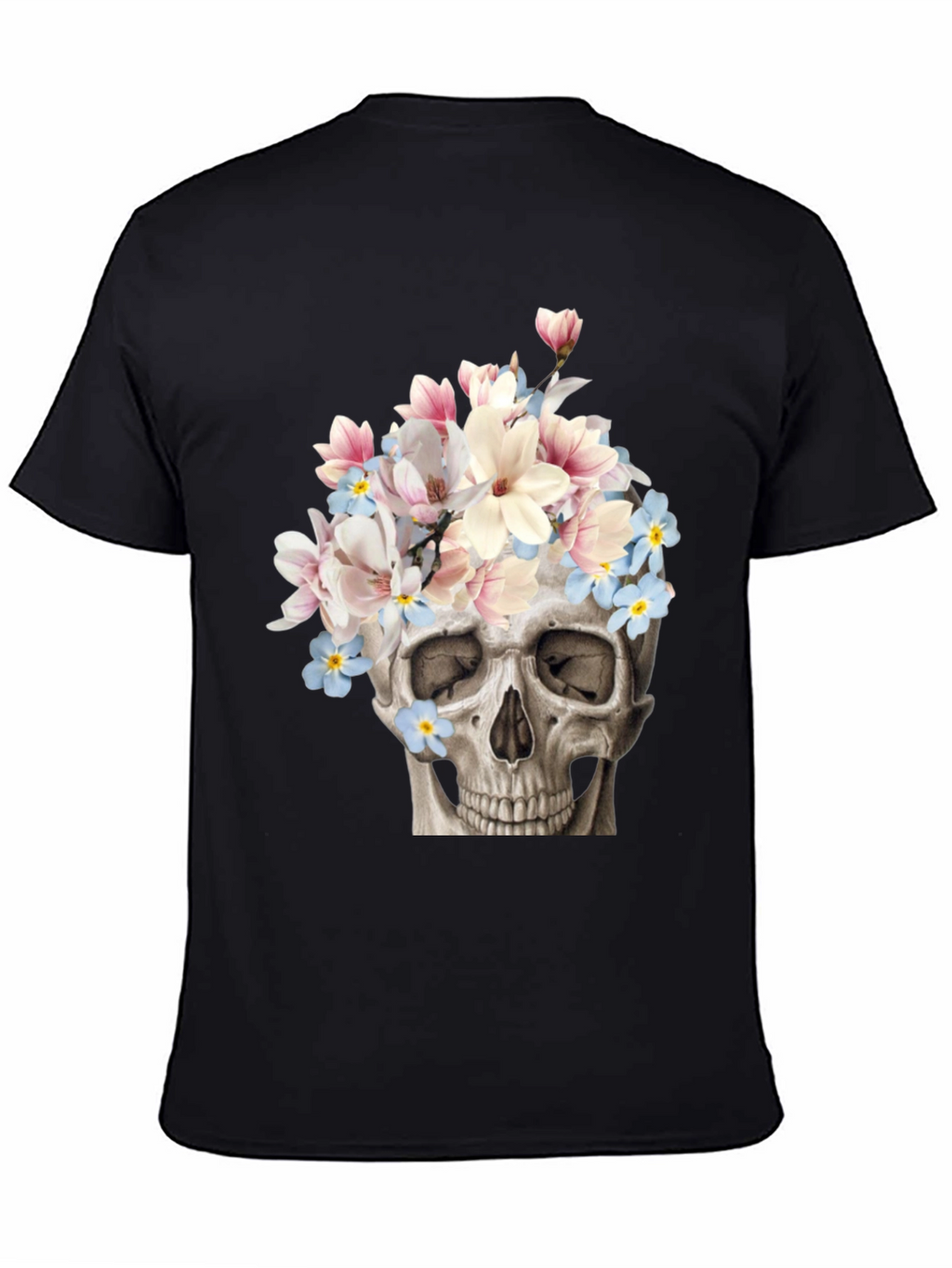Floral Skull Graphic T-Shirt