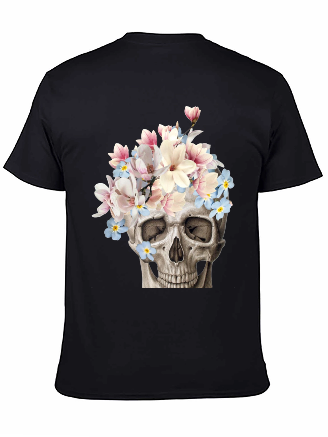 Floral Skull Graphic T-Shirt