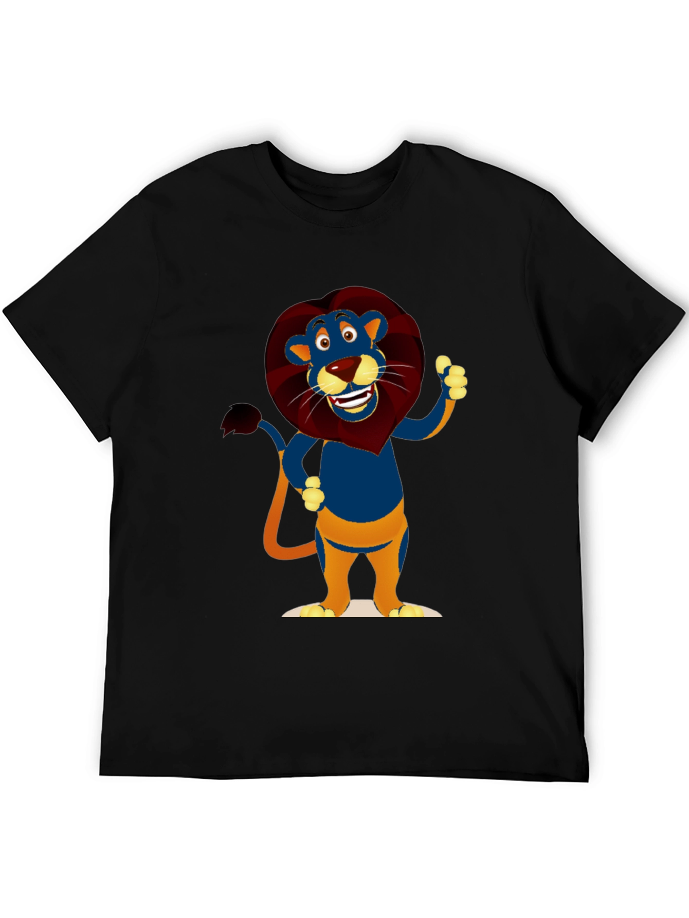 Cartoon Lion Graphic T-Shirt