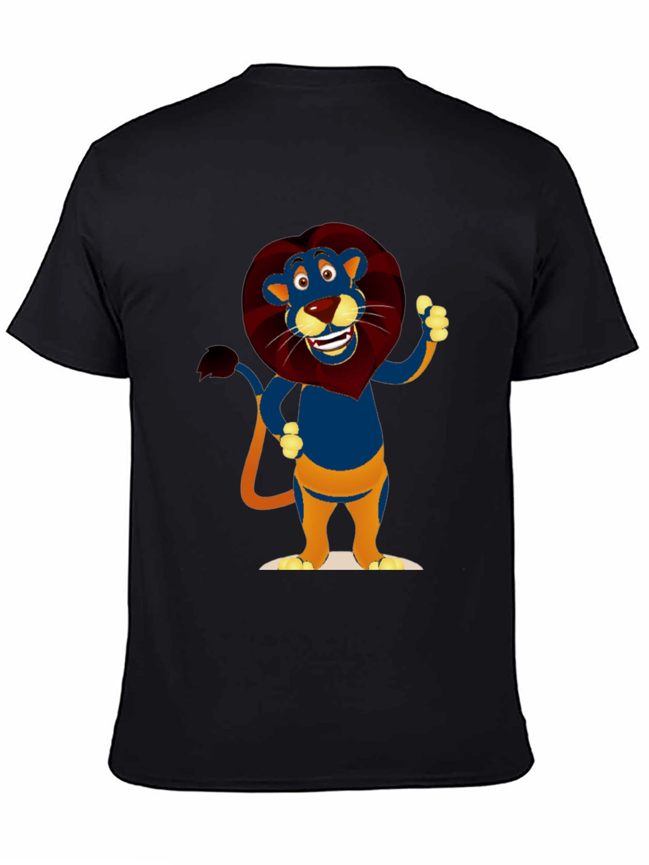 Cartoon Lion Graphic T-Shirt