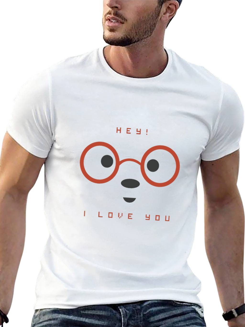 Hey! I Love You T-Shirt - Stylish Graphic Tee