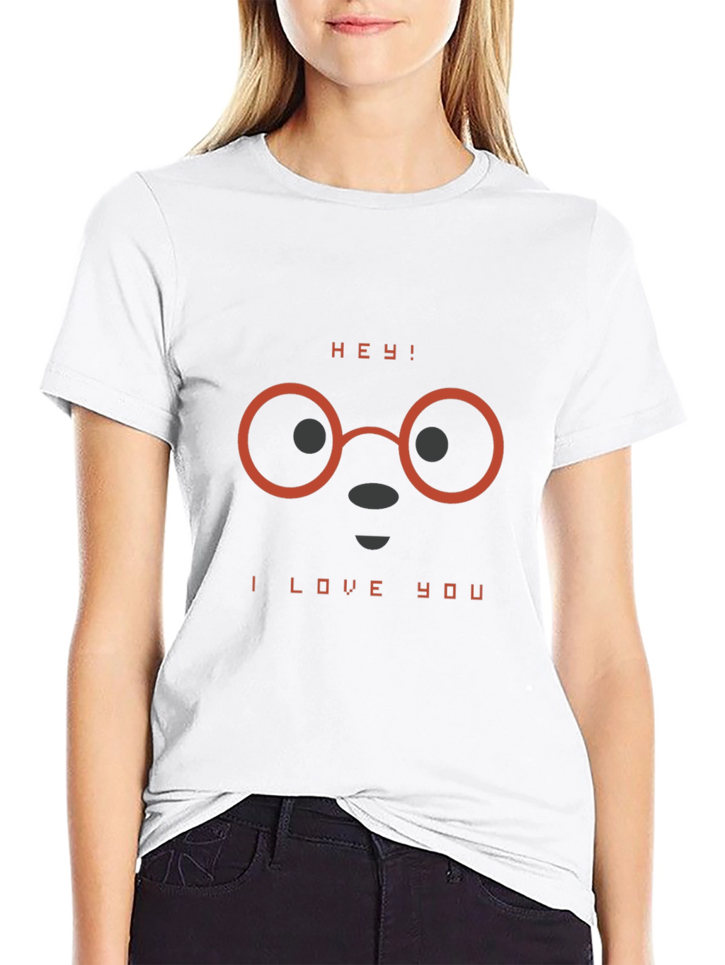 Hey! I Love You T-Shirt - Stylish Graphic Tee