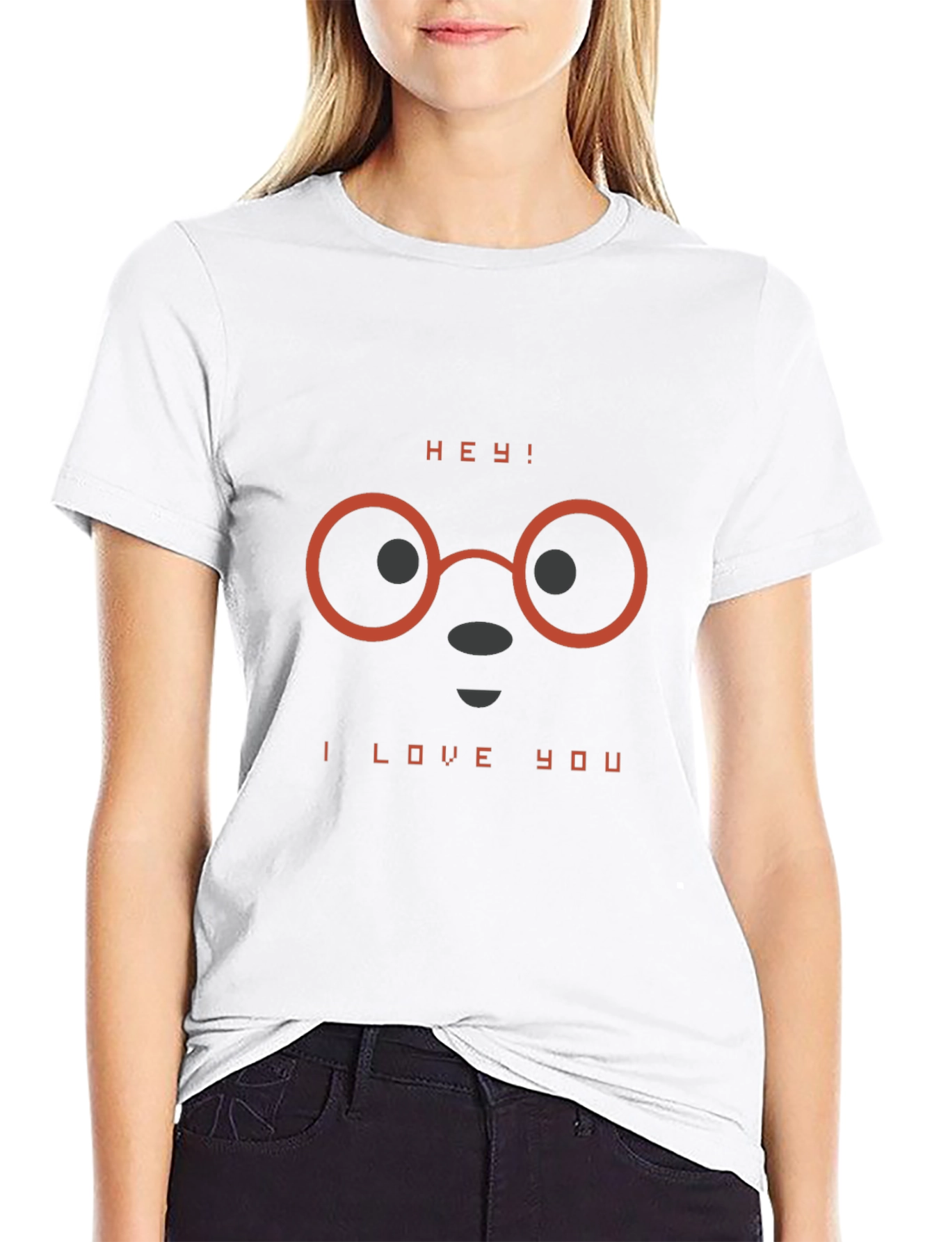 Hey! I Love You T-Shirt - Stylish Graphic Tee