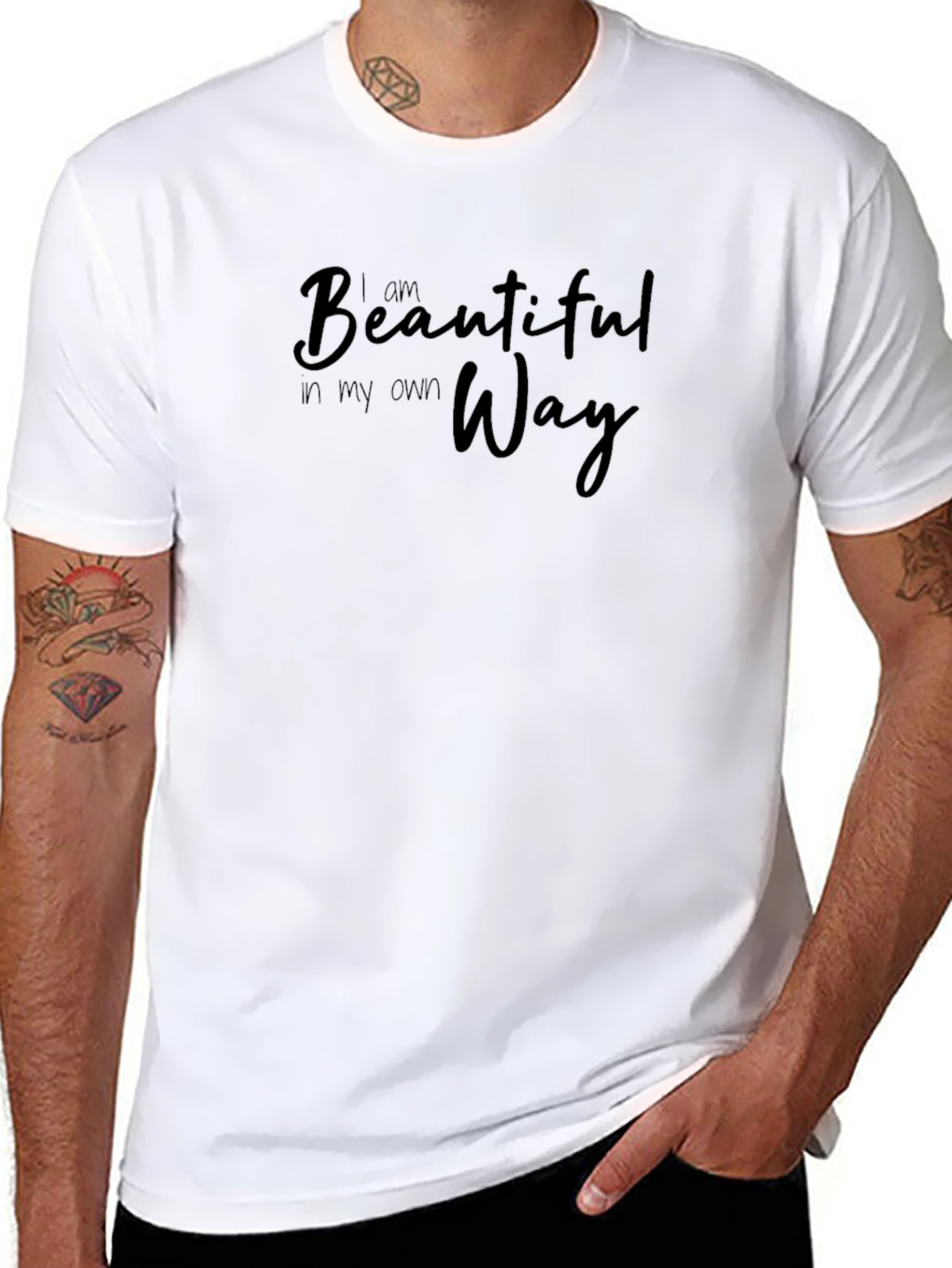 Beautiful in My Own Way Graphic Tee - Black