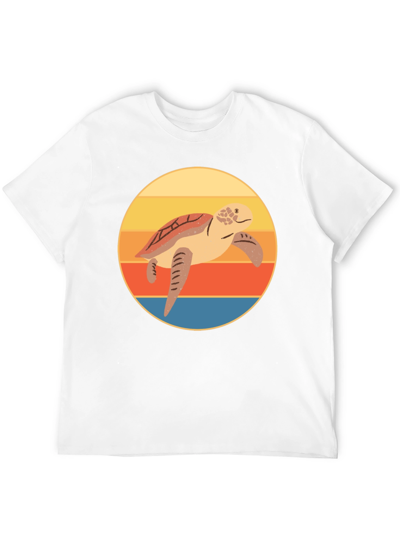 Retro Turtle Sunset Graphic Tee