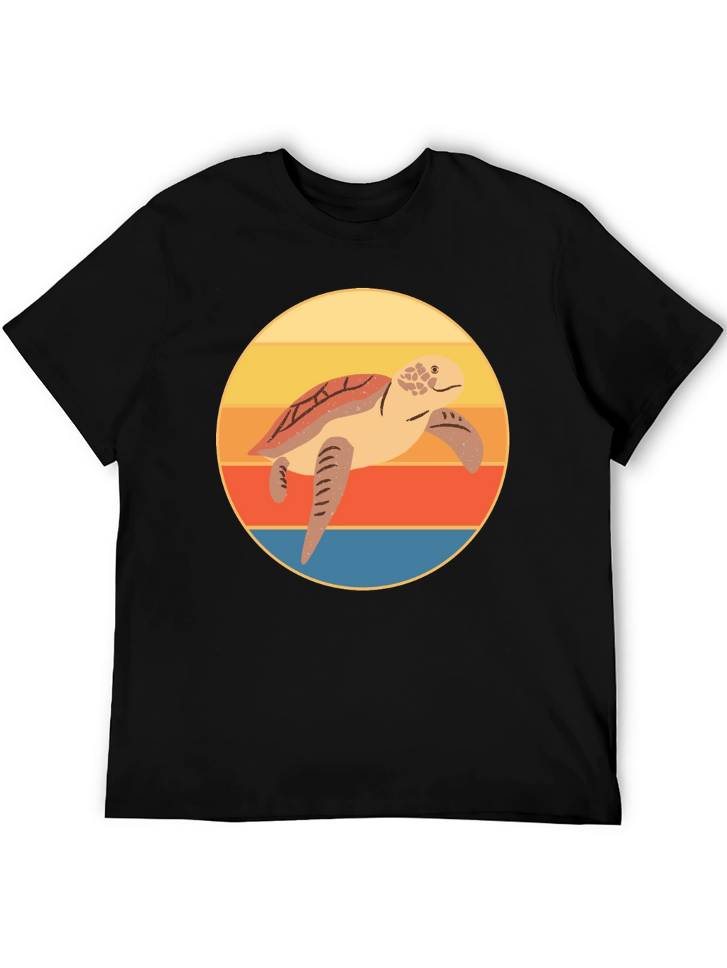 Retro Turtle Sunset Graphic Tee