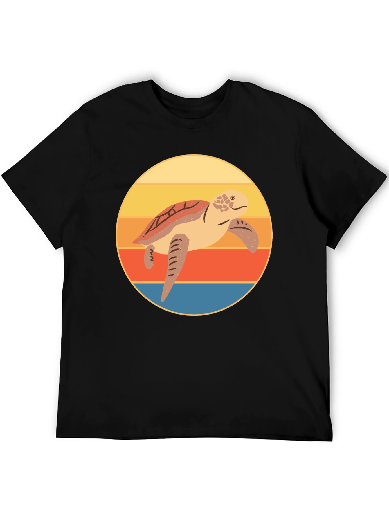 Retro Turtle Sunset Graphic Tee