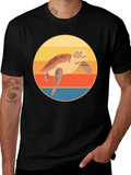 Retro Turtle Sunset Graphic Tee