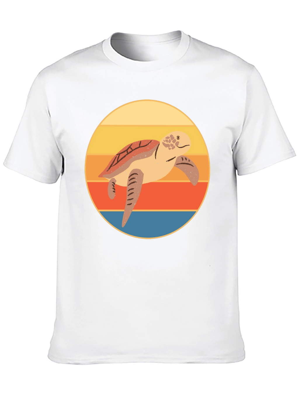 Retro Turtle Sunset Graphic Tee