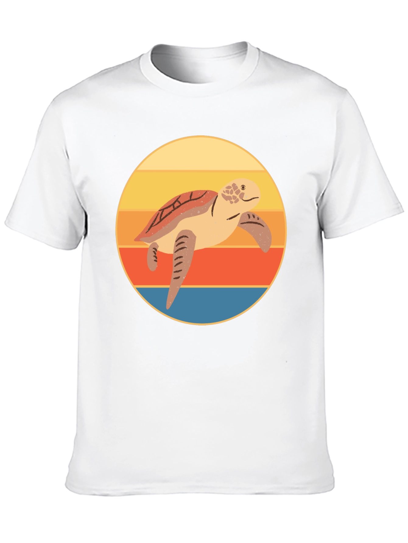 Retro Turtle Sunset Graphic Tee