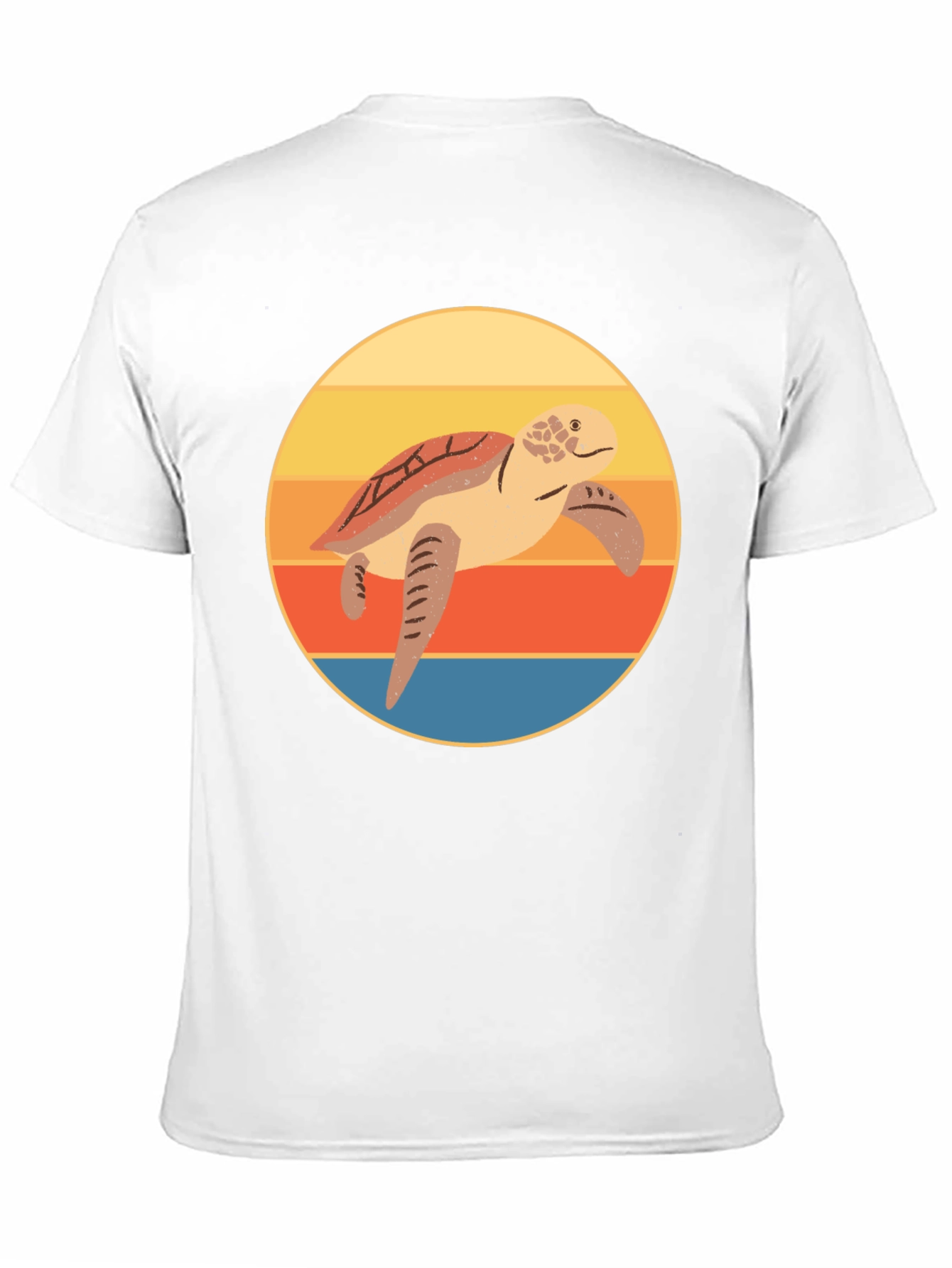 Retro Turtle Sunset Graphic Tee