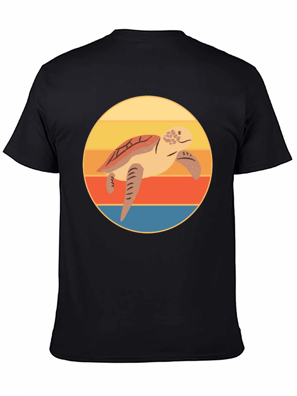 Retro Turtle Sunset Graphic Tee