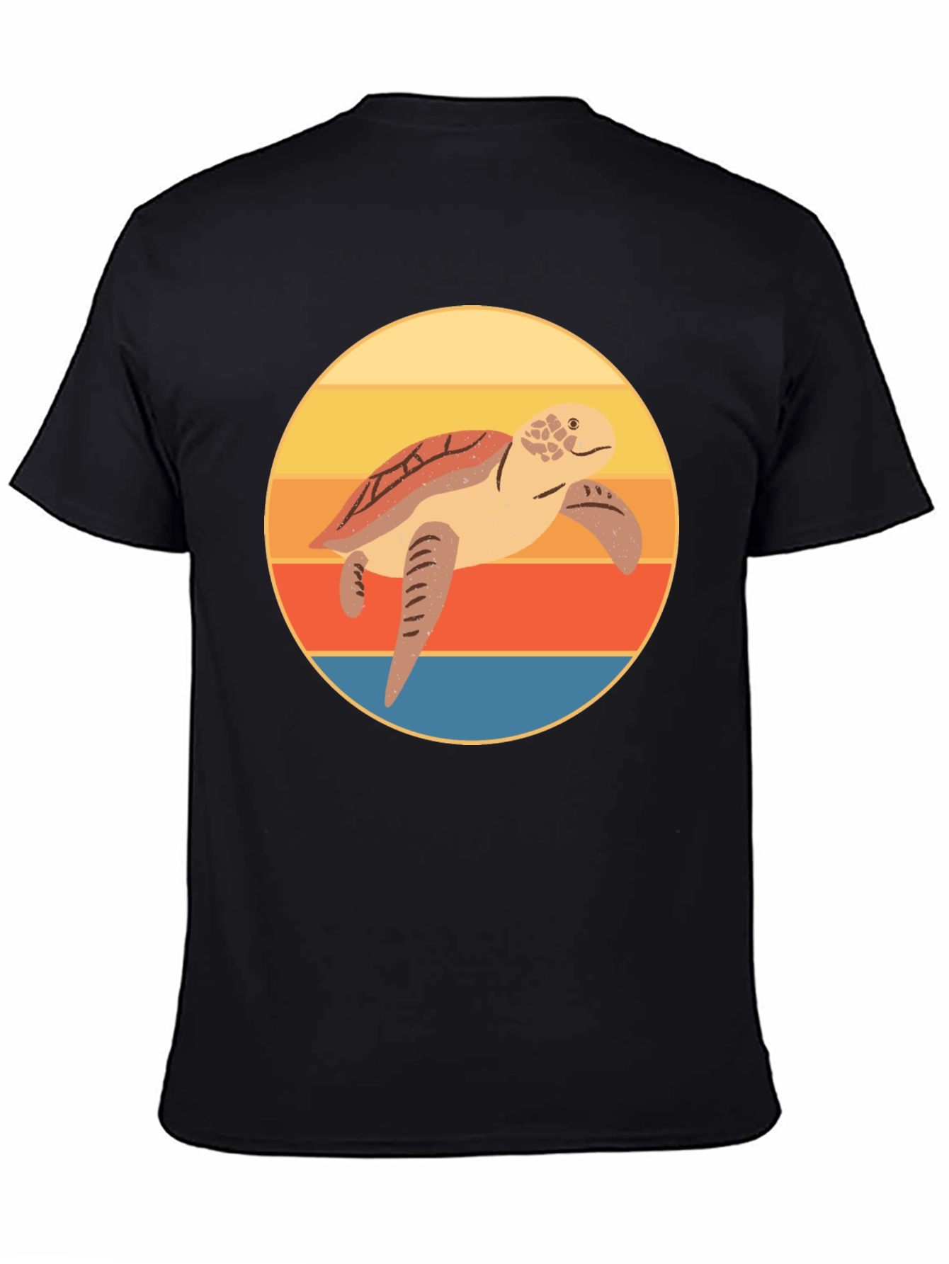Retro Turtle Sunset Graphic Tee