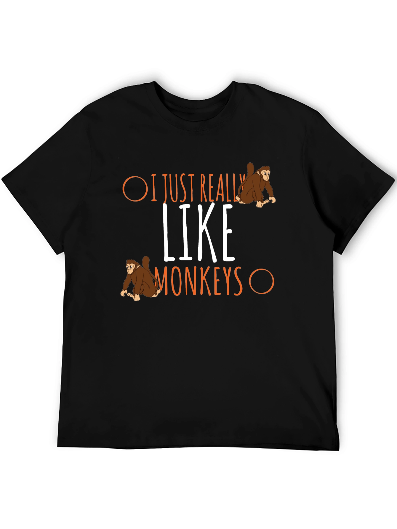 I Just Really Like Monkeys Graphic T-Shirt
