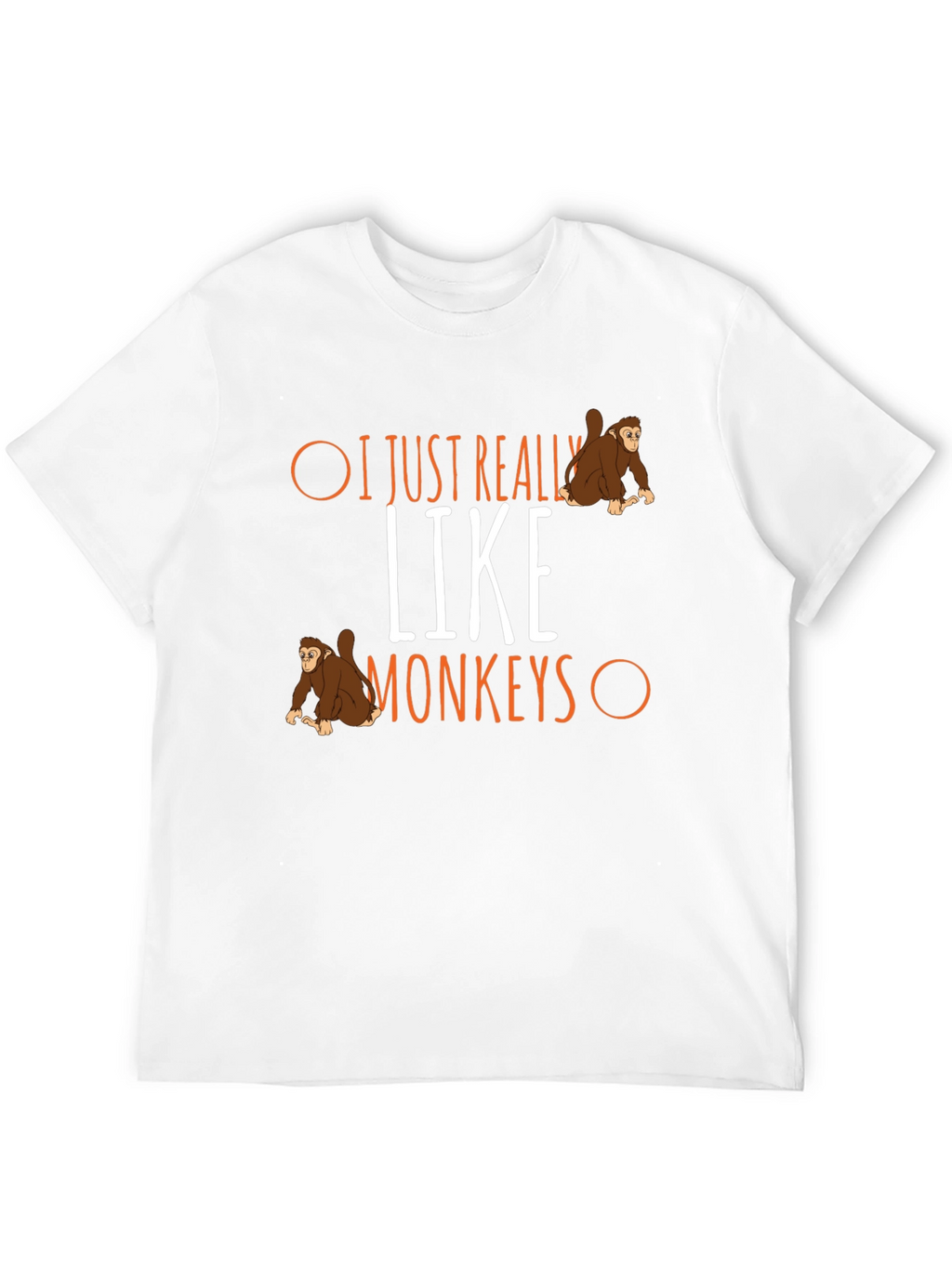 I Just Really Like Monkeys Graphic T-Shirt