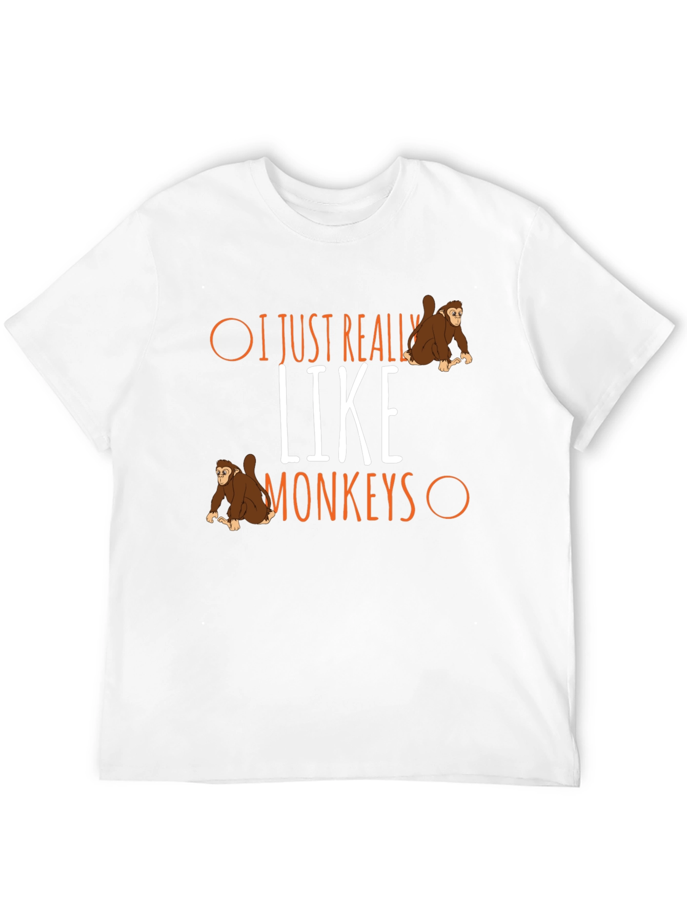 I Just Really Like Monkeys Graphic T-Shirt