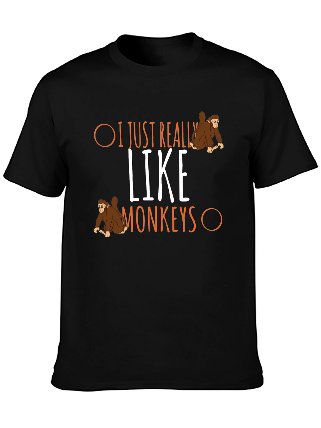 I Just Really Like Monkeys Graphic T-Shirt