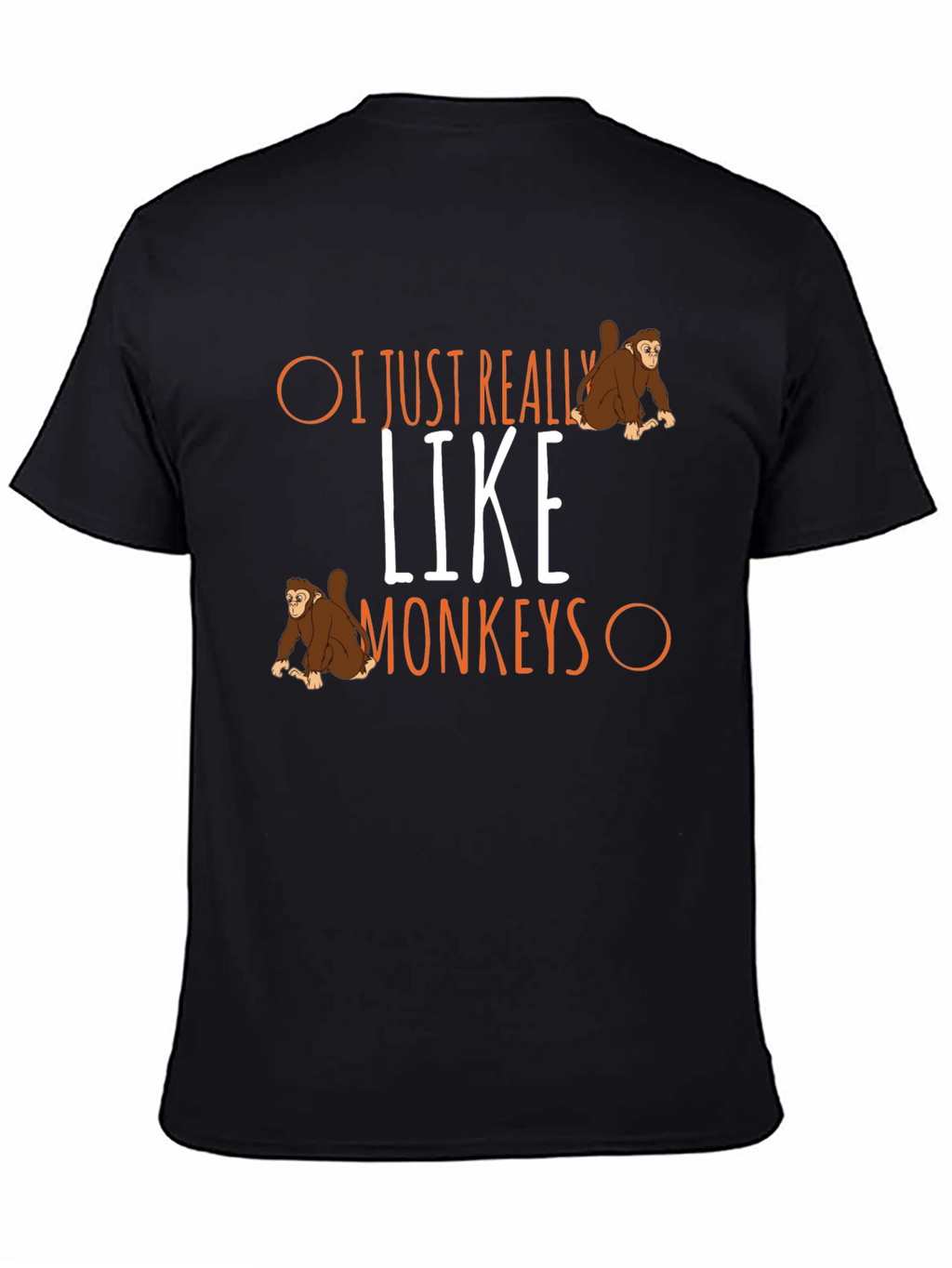 I Just Really Like Monkeys Graphic T-Shirt