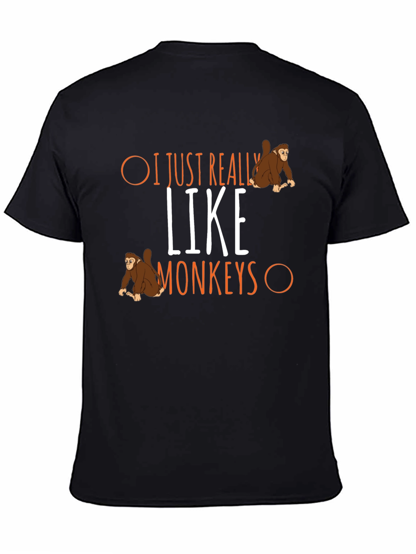 I Just Really Like Monkeys Graphic T-Shirt