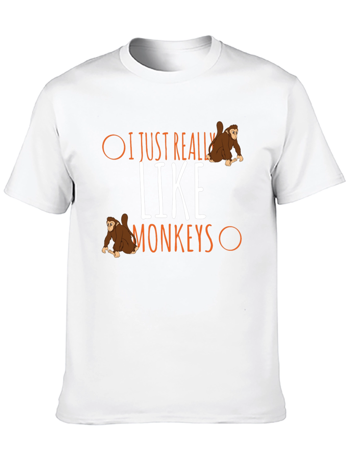 I Just Really Like Monkeys Graphic T-Shirt