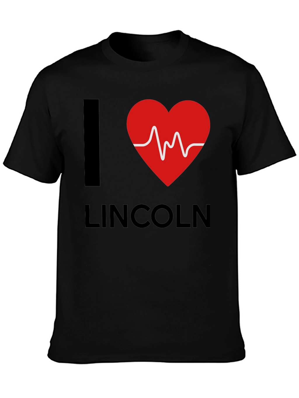 I Heart Lincoln Graphic Tee - Stylish Black T-Shirt