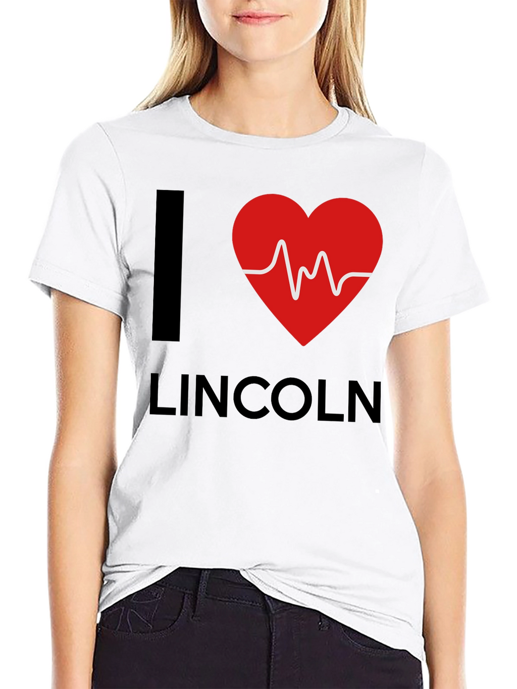 I Heart Lincoln Graphic Tee - Stylish Black T-Shirt