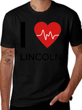 I Heart Lincoln Graphic Tee - Stylish Black T-Shirt