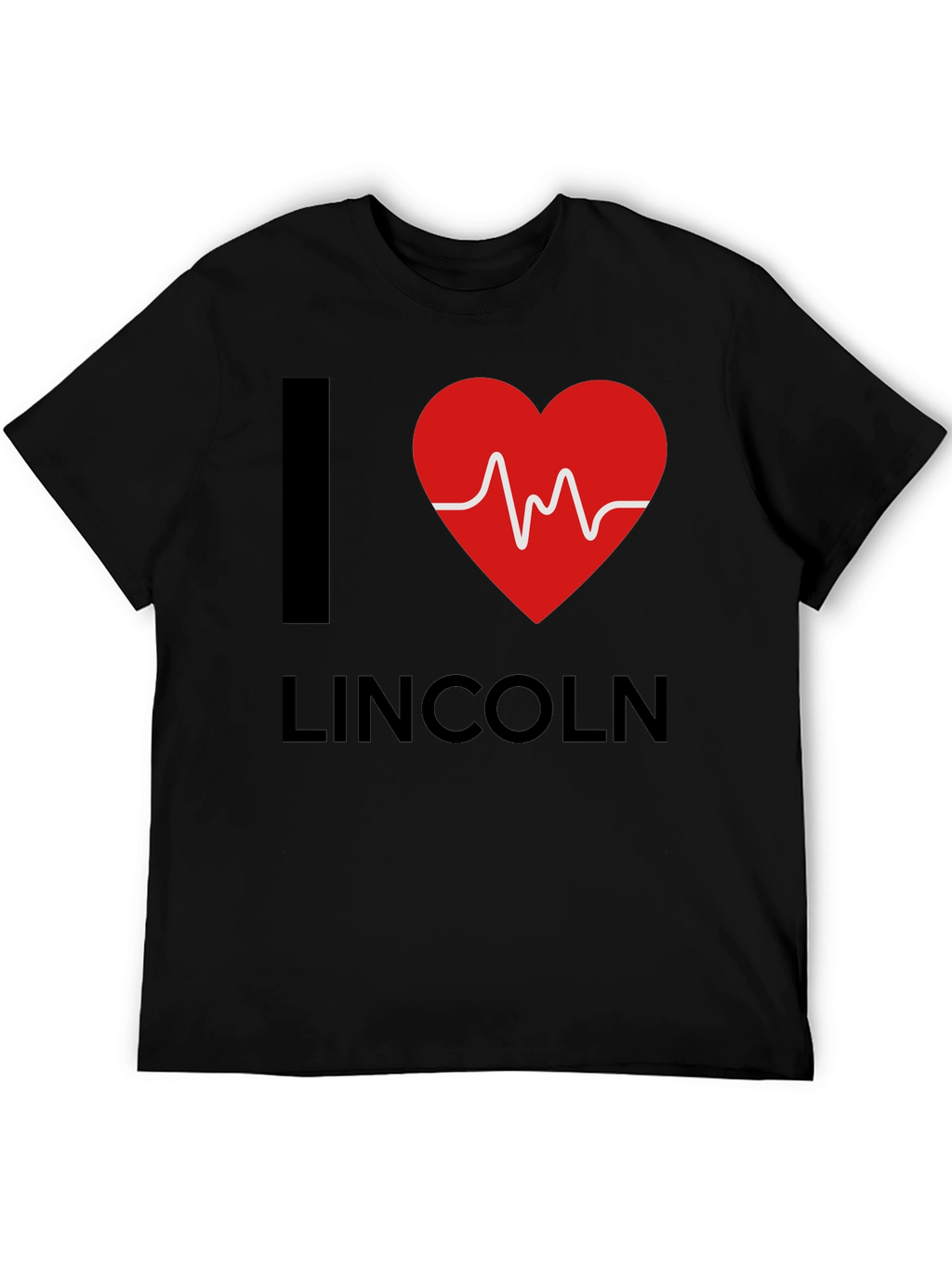 I Heart Lincoln Graphic Tee - Stylish Black T-Shirt