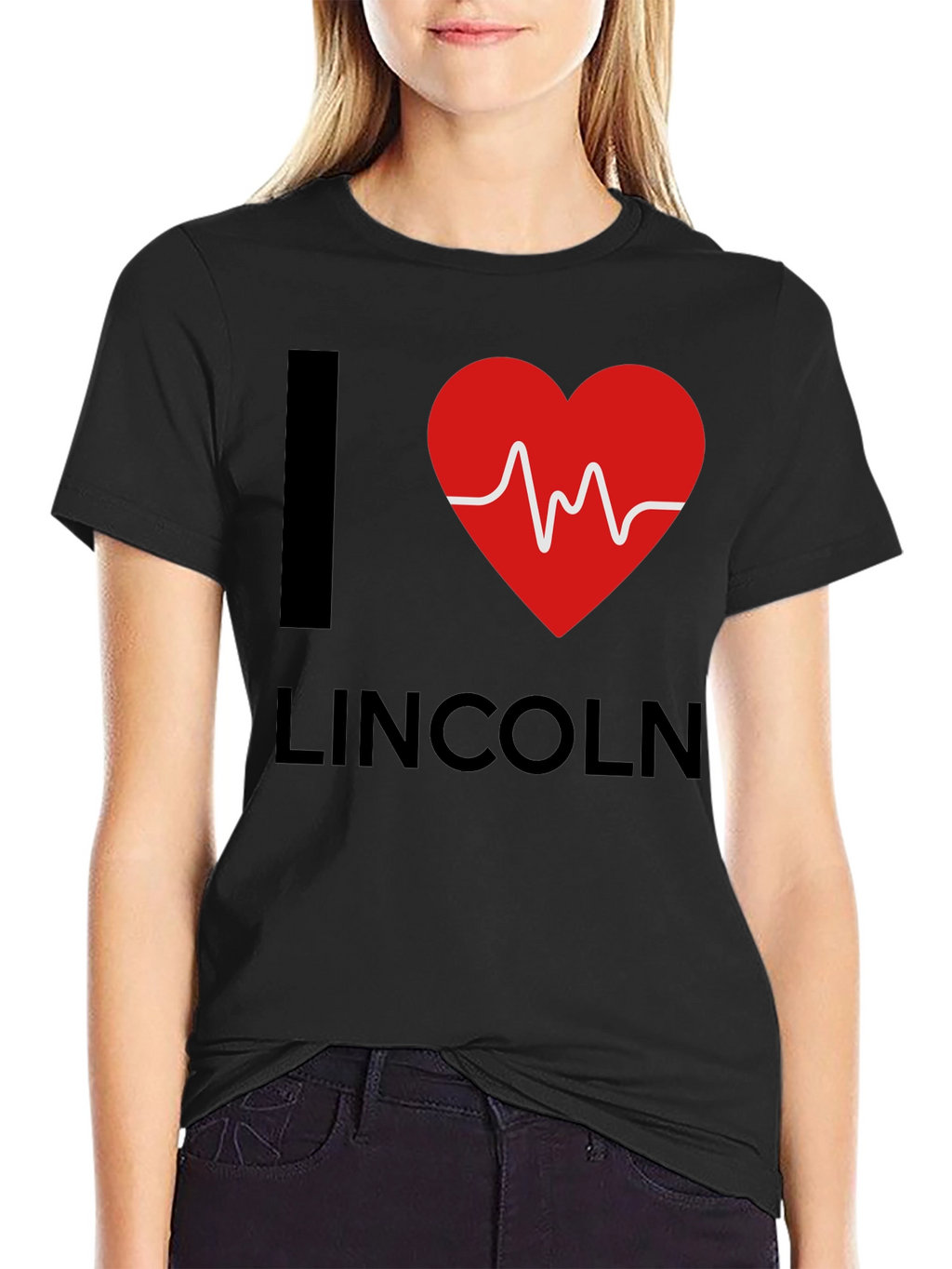 I Heart Lincoln Graphic Tee - Stylish Black T-Shirt