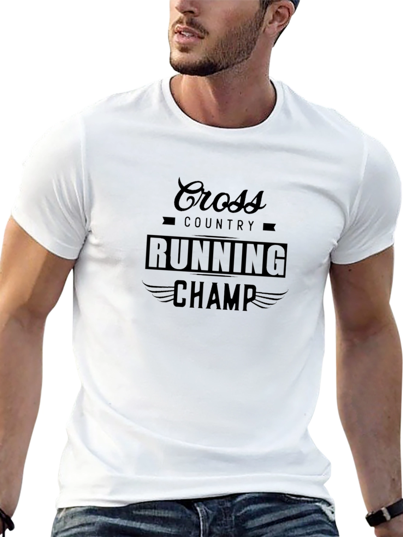 Cross Country Running Champ Black T-Shirt