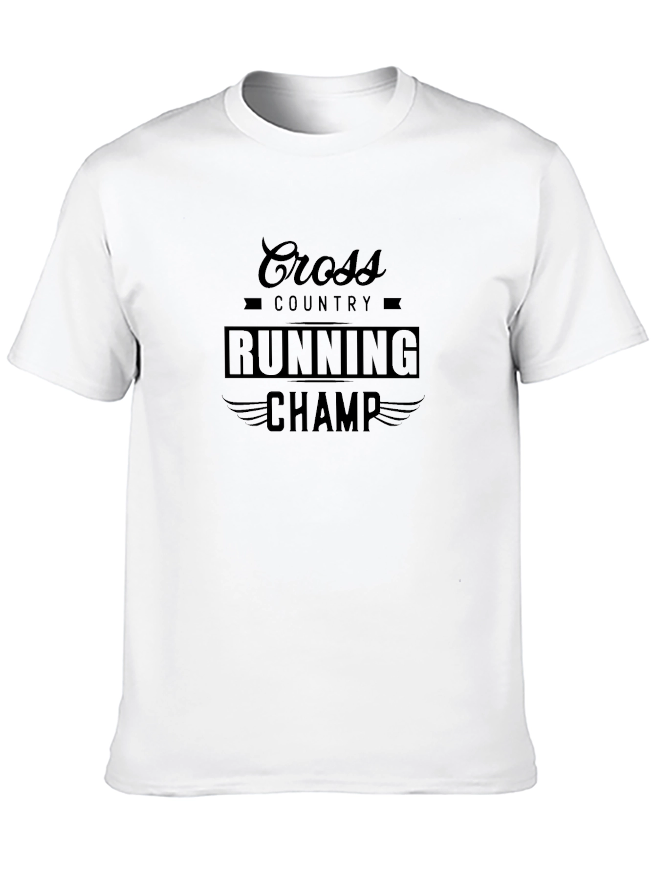 Cross Country Running Champ Black T-Shirt