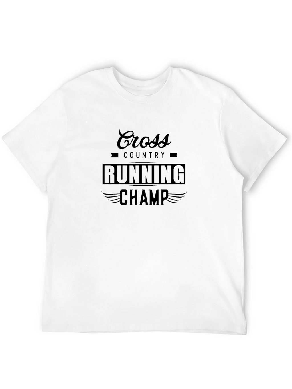 Cross Country Running Champ Black T-Shirt