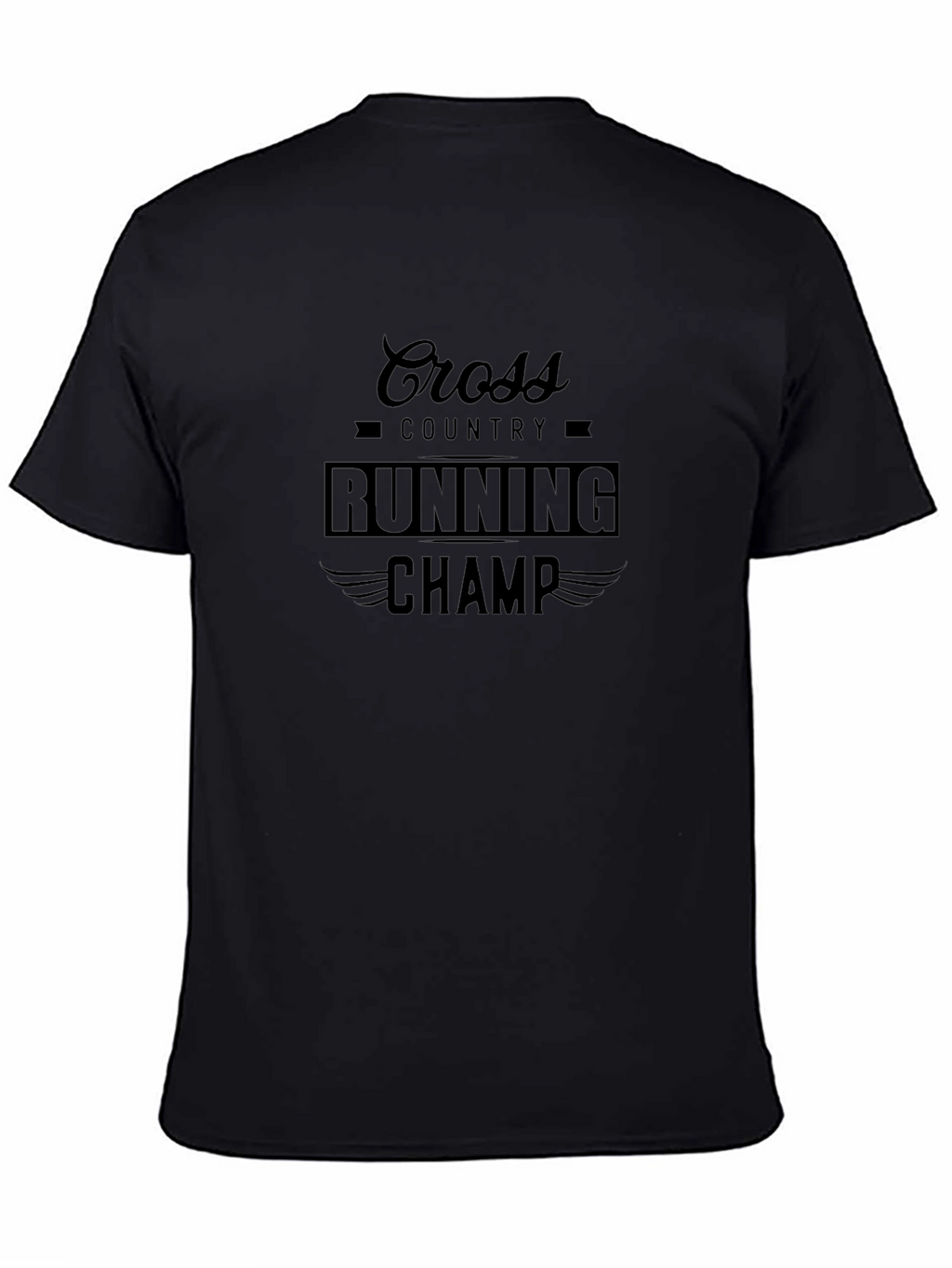 Cross Country Running Champ Black T-Shirt