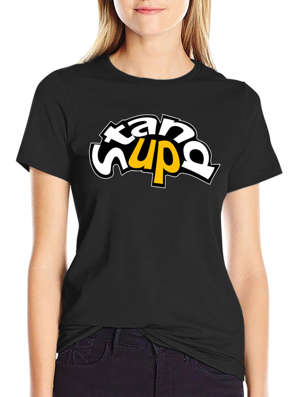 Stand Up Graphic Tee - Black