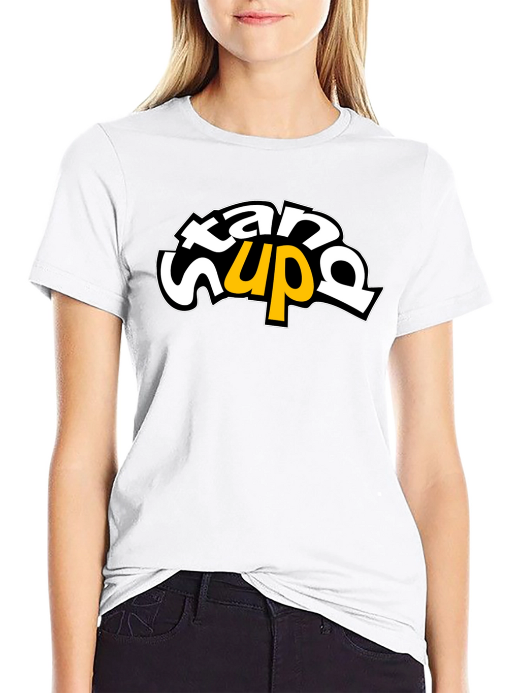 Stand Up Graphic Tee - Black
