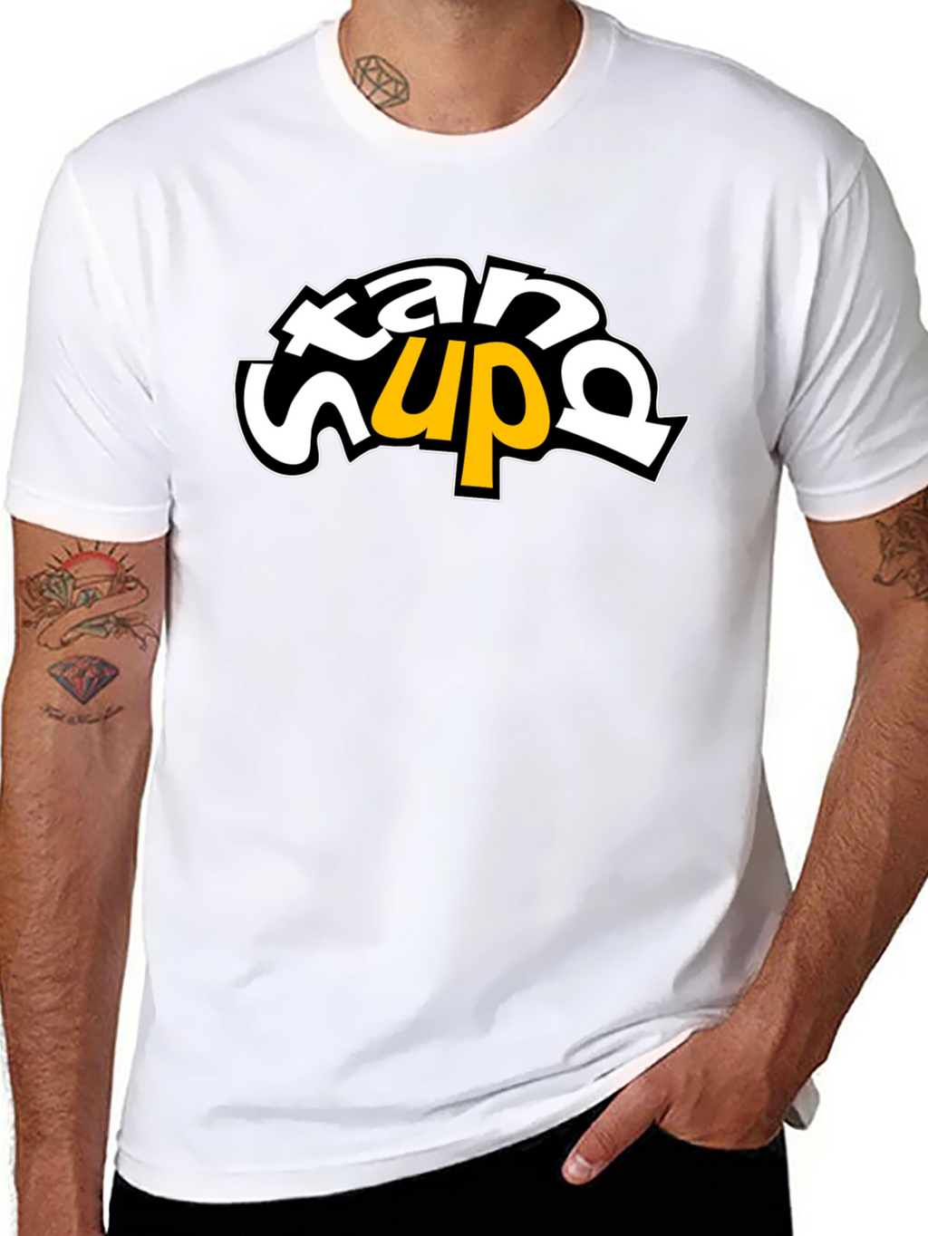 Stand Up Graphic Tee - Black