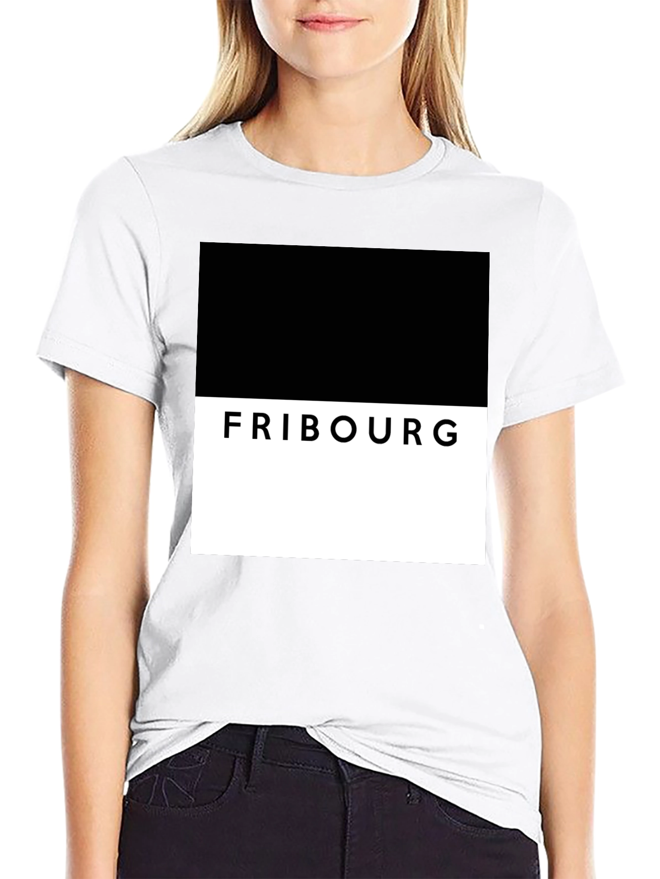 Fribourg Graphic Tee - Modern Block Design