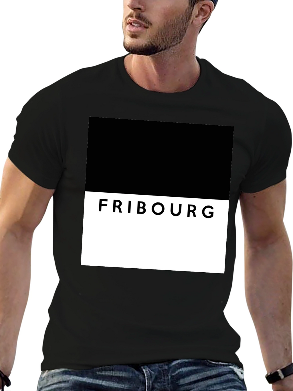 Fribourg Graphic Tee - Modern Block Design