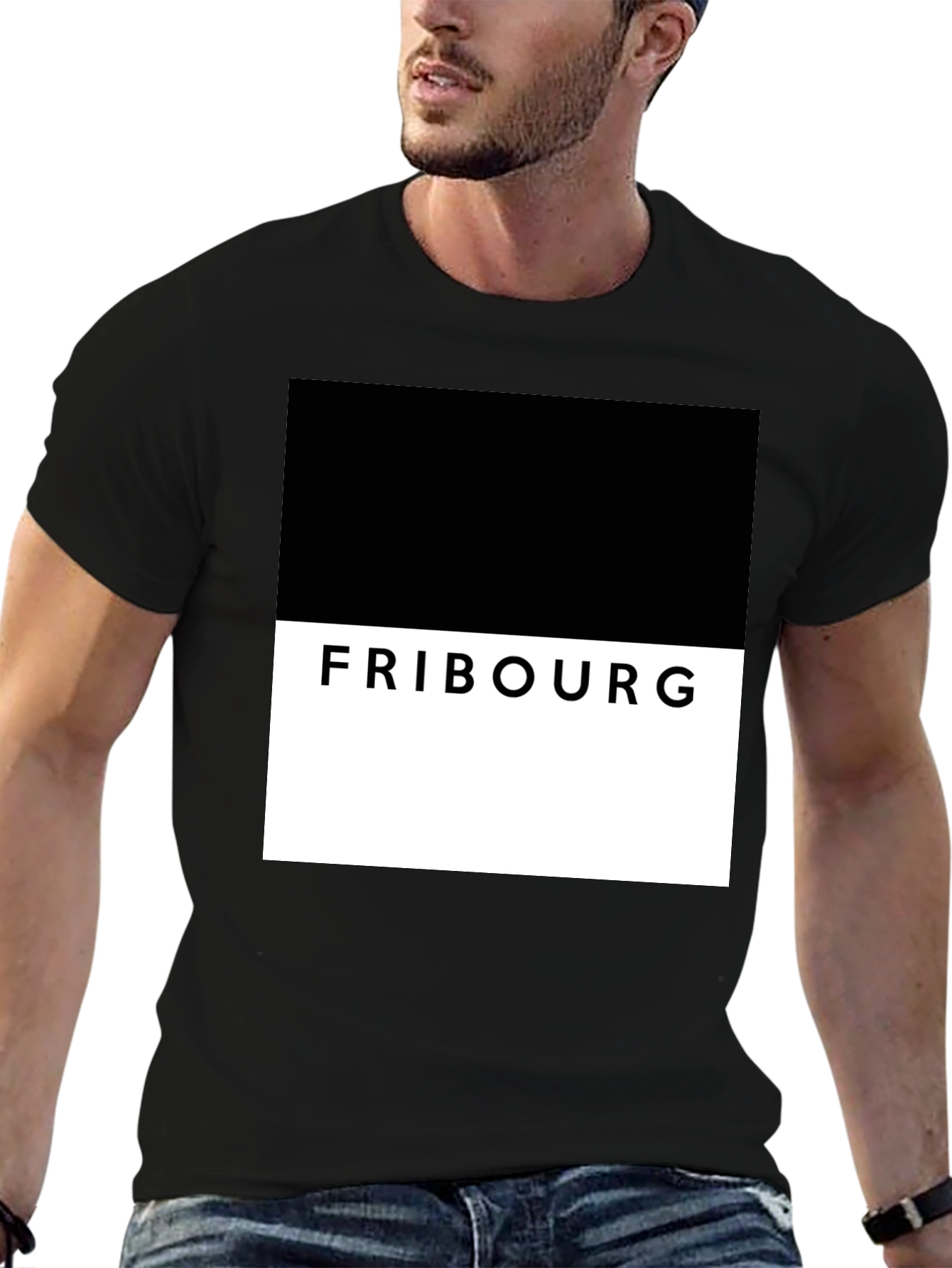 Fribourg Graphic Tee - Modern Block Design