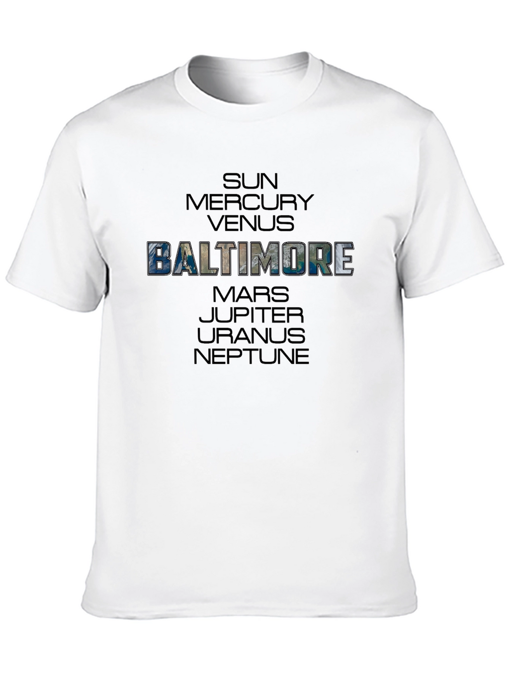 Baltimore Planets Graphic T-Shirt - Space Theme